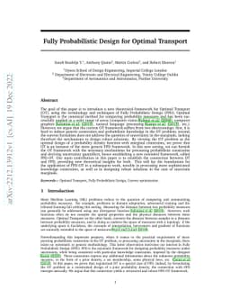 Fully Probabilistic Design for Optimal Transport