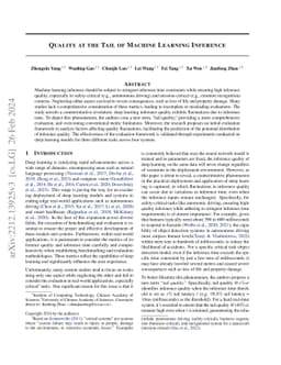 Quality at the Tail of Machine Learning Inference