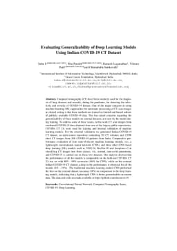 Evaluating Generalizability of Deep Learning Models Using
  Indian-COVID-19 CT Dataset