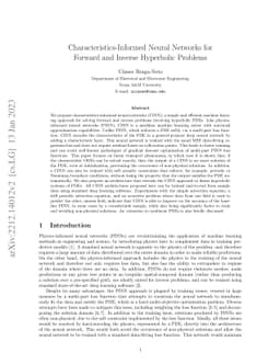 Characteristics-Informed Neural Networks for Forward and Inverse
  Hyperbolic Problems
