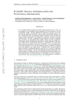 FunkNN: Neural Interpolation for Functional Generation