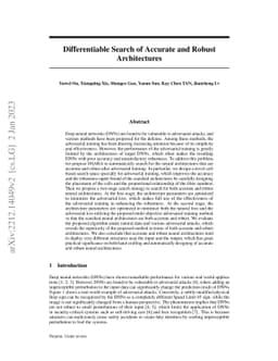 Differentiable Search of Accurate and Robust Architectures