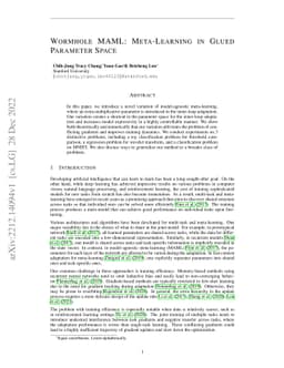 Wormhole MAML: Meta-Learning in Glued Parameter Space