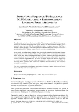 Improving a sequence-to-sequence nlp model using a reinforcement
  learning policy algorithm