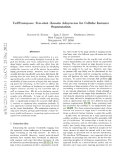 CellTranspose: Few-shot Domain Adaptation for Cellular Instance
  Segmentation