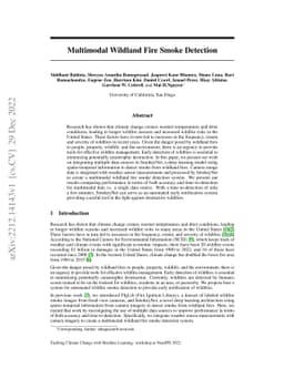 Multimodal Wildland Fire Smoke Detection
