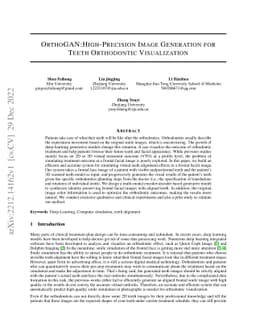 OrthoGAN:High-Precision Image Generation for Teeth Orthodontic Visualization
