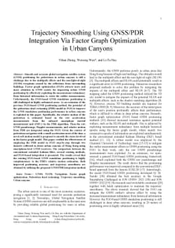 Trajectory Smoothing Using GNSS/PDR Integration Via Factor Graph
  Optimization in Urban Canyons
