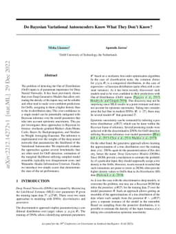 Do Bayesian Variational Autoencoders Know What They Don't Know?
