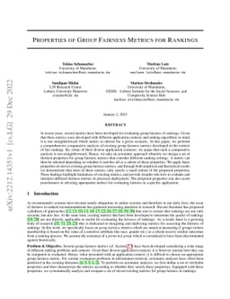 Properties of Group Fairness Metrics for Rankings