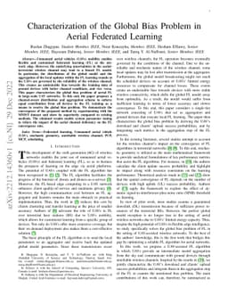 Characterization of the Global Bias Problem in Aerial Federated Learning