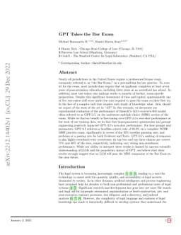 GPT Takes the Bar Exam