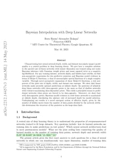 Bayesian Interpolation with Deep Linear Networks