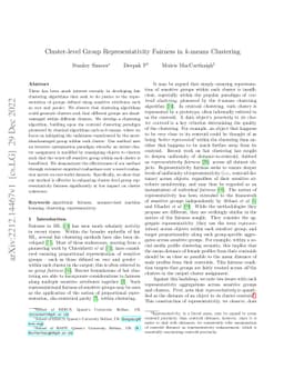 Cluster-level Group Representativity Fairness in $k$-means Clustering
