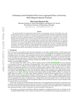 Estimating Latent Population Flows from Aggregated Data via Inversing
  Multi-Marginal Optimal Transport