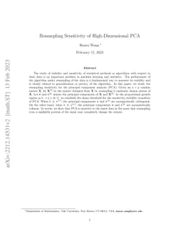 Resampling Sensitivity of High-Dimensional PCA