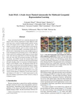 Scale-MAE: A Scale-Aware Masked Autoencoder for Multiscale Geospatial
  Representation Learning