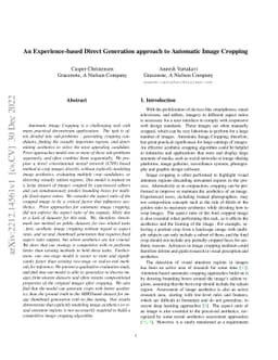 An Experience-based Direct Generation approach to Automatic Image
  Cropping