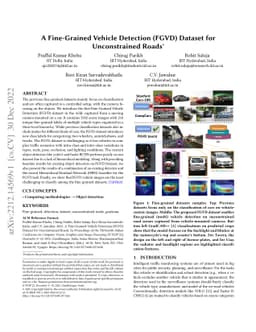A Fine-Grained Vehicle Detection (FGVD) Dataset for Unconstrained Roads