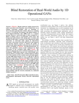 Blind Restoration of Real-World Audio by 1D Operational GANs