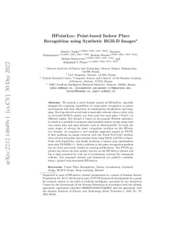 HPointLoc: Point-based Indoor Place Recognition using Synthetic RGB-D
  Images