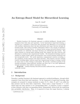 An Entropy-Based Model for Hierarchical Learning