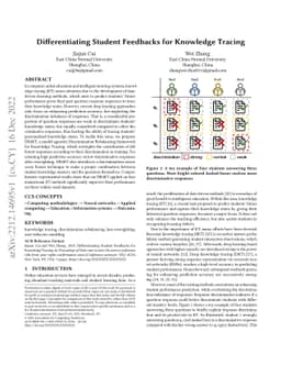 Differentiating Student Feedbacks for Knowledge Tracing