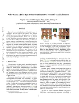 NeRF-Gaze: A Head-Eye Redirection Parametric Model for Gaze Estimation