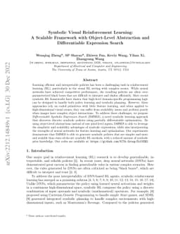 Symbolic Visual Reinforcement Learning: A Scalable Framework with
  Object-Level Abstraction and Differentiable Expression Search