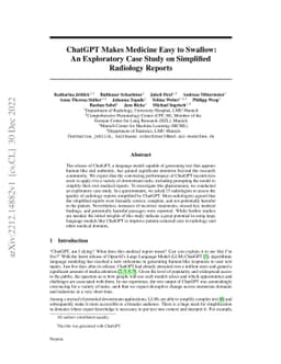 ChatGPT Makes Medicine Easy to Swallow: An Exploratory Case Study on
  Simplified Radiology Reports