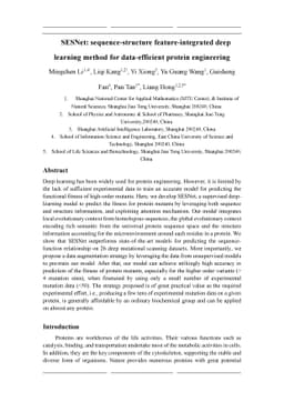 SESNet: sequence-structure feature-integrated deep learning method for
  data-efficient protein engineering