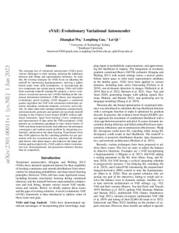 eVAE: Evolutionary Variational Autoencoder