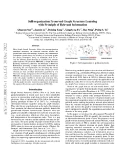 Self-organization Preserved Graph Structure Learning with Principle of
  Relevant Information