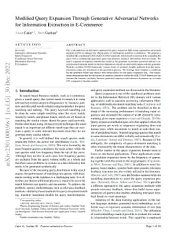 Modified Query Expansion Through Generative Adversarial Networks for
  Information Extraction in E-Commerce