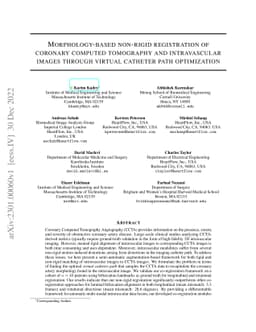 Morphology-based non-rigid registration of coronary computed tomography
  and intravascular images through virtual catheter path optimization