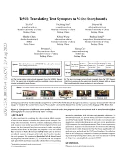 TeViS:Translating Text Synopses to Video Storyboards