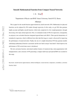 Smooth Mathematical Function from Compact Neural Networks