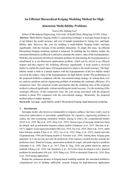 An Efficient Hierarchical Kriging Modeling Method for High-dimension
  Multi-fidelity Problems