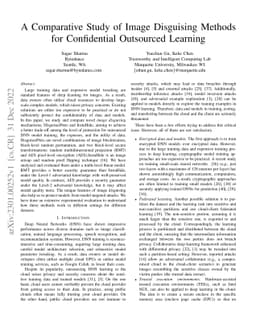 A Comparative Study of Image Disguising Methods for Confidential
  Outsourced Learning