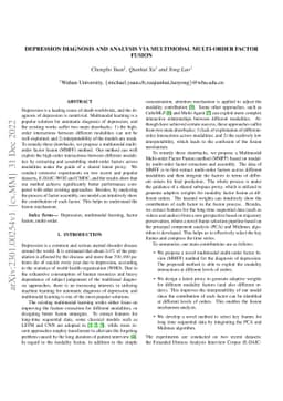 Depression Diagnosis and Analysis via Multimodal Multi-order Factor
  Fusion