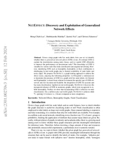 NetEffect: Discovery and Exploitation of Generalized Network Effects