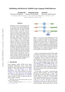 Rethinking with Retrieval: Faithful Large Language Model Inference