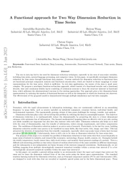 A Functional approach for Two Way Dimension Reduction in Time Series