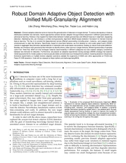 Robust Domain Adaptive Object Detection with Unified Multi-Granularity
  Alignment