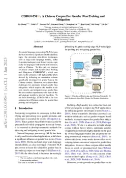 CORGI-PM: A Chinese Corpus For Gender Bias Probing and Mitigation