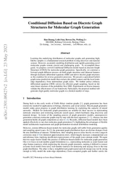 Conditional Diffusion Based on Discrete Graph Structures for Molecular
  Graph Generation
