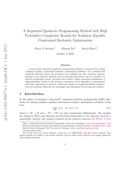 A Sequential Quadratic Programming Method with High Probability
  Complexity Bounds for Nonlinear Equality Constrained Stochastic Optimization