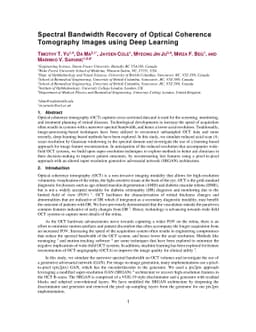 Spectral Bandwidth Recovery of Optical Coherence Tomography Images using
  Deep Learning