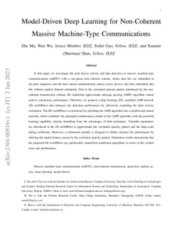 Model-Driven Deep Learning for Non-Coherent Massive Machine-Type
  Communications