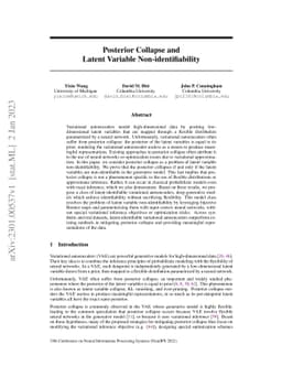 Posterior Collapse and Latent Variable Non-identifiability
